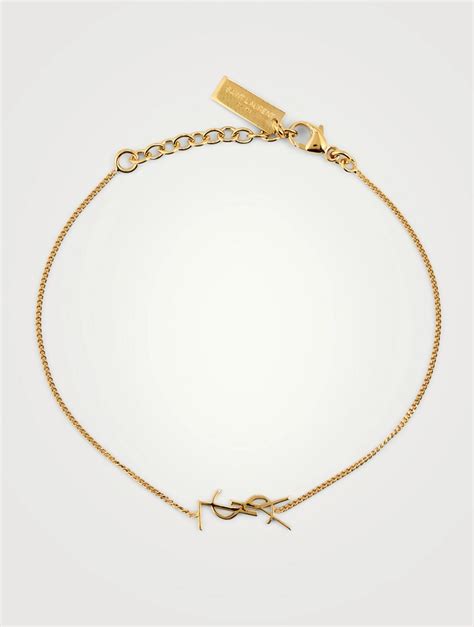 ysl chain bracelet|yves Saint Laurent leather bracelet.